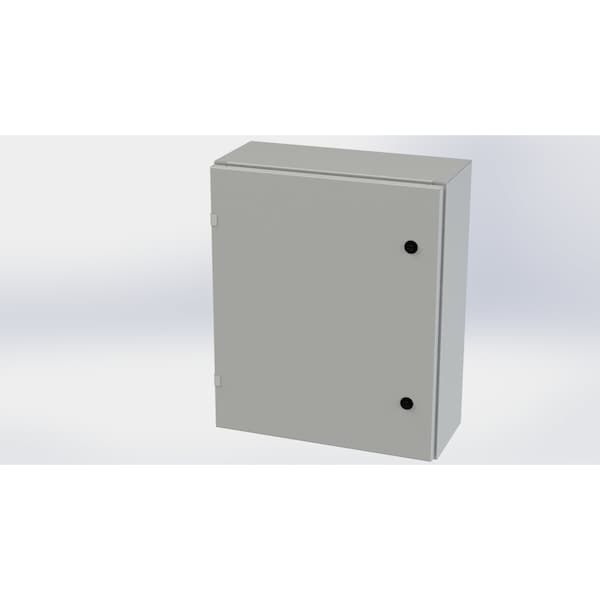 1/4 Turn Latch Electrical Enclosures, 24 in H, 8 in D, 20 in W, NEMA 3R, 4, 12, 13, Carbon Steel